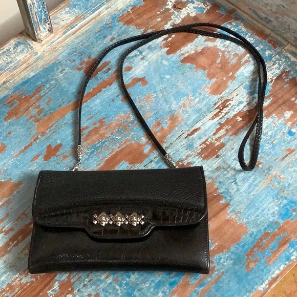Brighton Bags Brighton Black Leather Crossbody Organizer Bag Poshmark